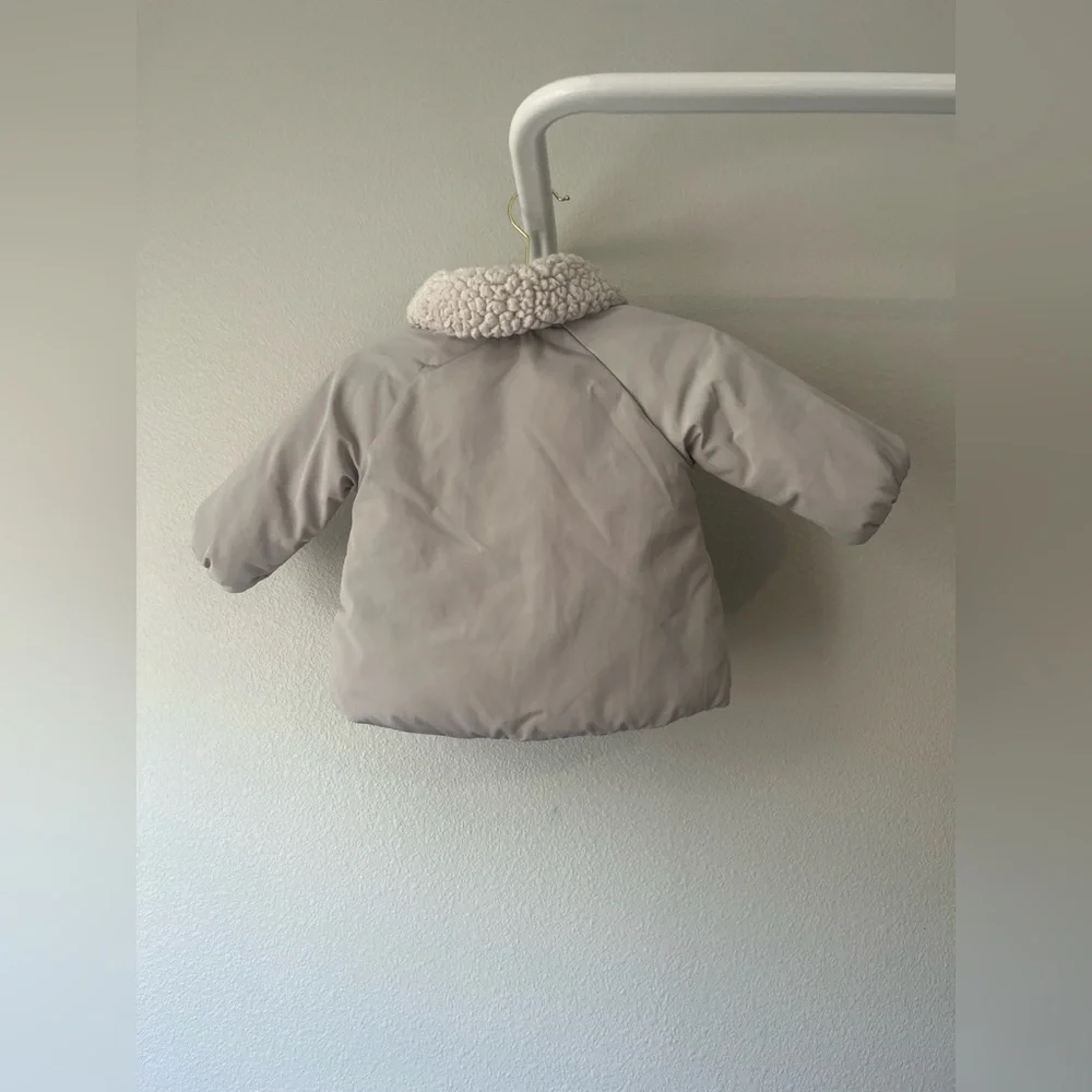 Zara baby girl jacket with Sherpa collar - Picture 11 of 13